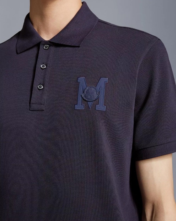 MONCLER 2024春夏新作 モノグラム刺しゅう入り 半袖ポロシャツ