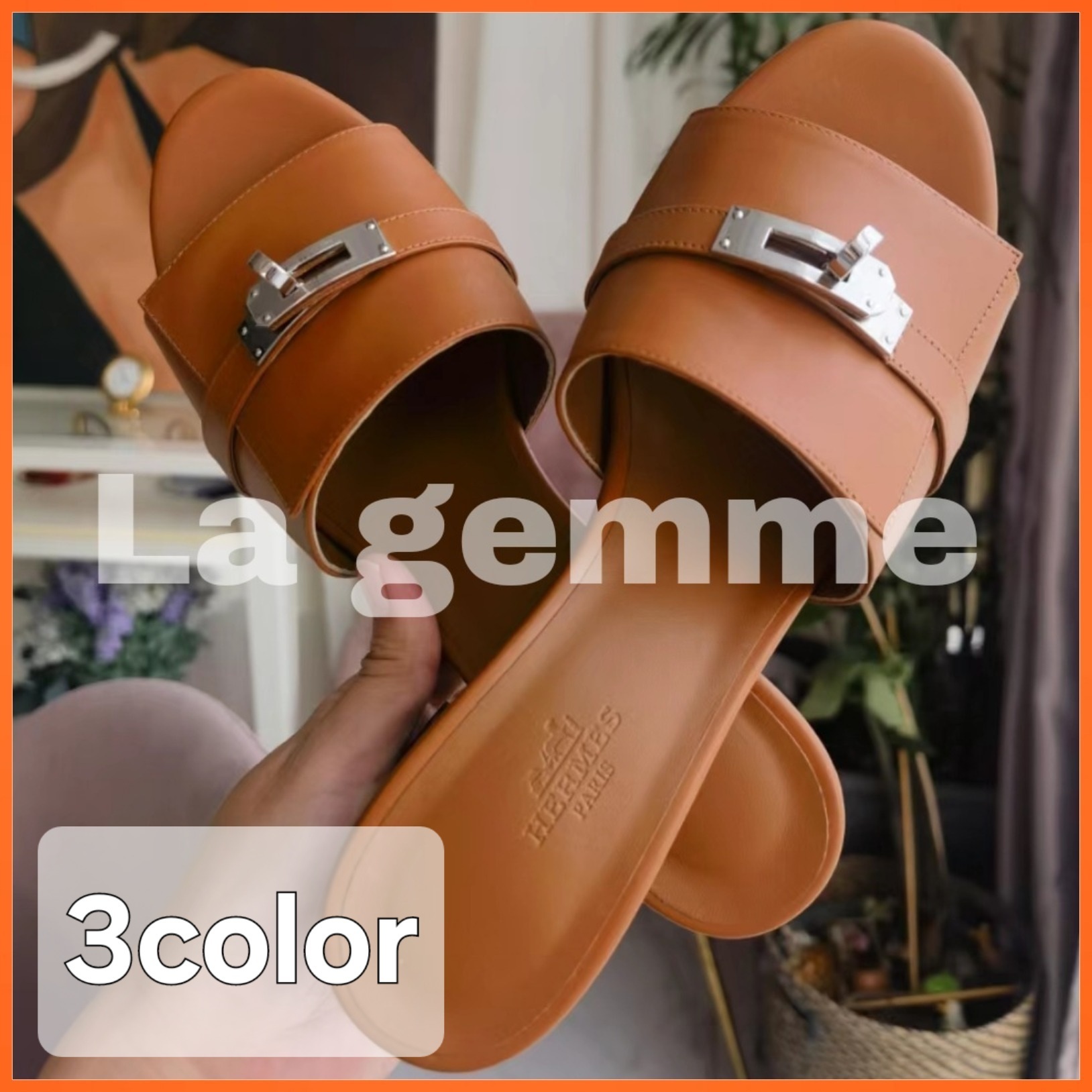 国内発送★送料無料【HERMES】ケリーバックル サンダル ジュリア
