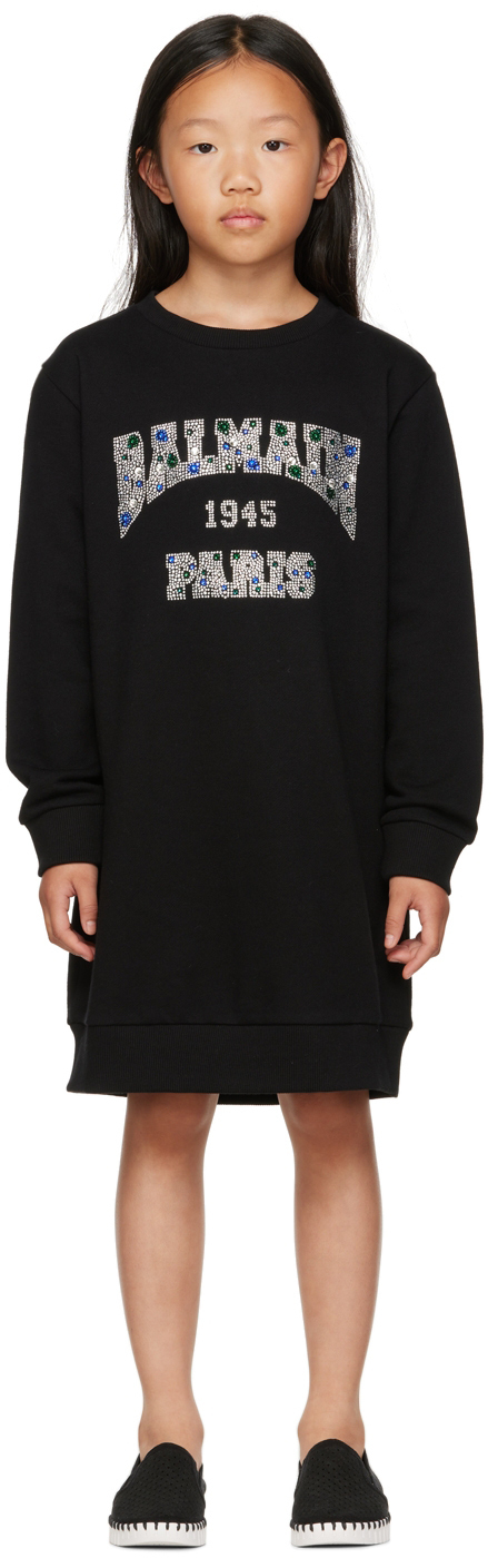 【関税込み】Balmain キッズ｜ブラック 1945 ワンピース