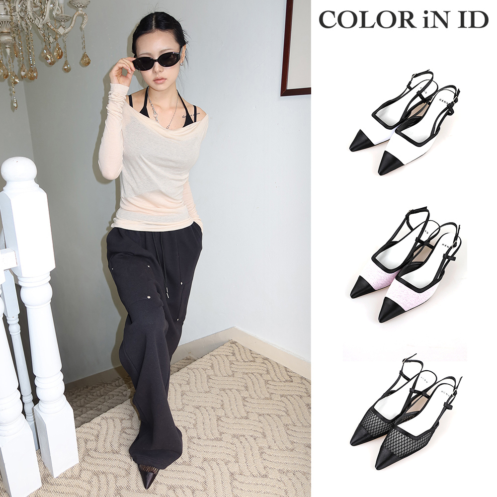 【COLOR iN ID】Color matching mesh stilettos