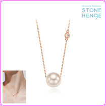 【STONEHENgE】Silver Material Pearl Necklace SC1670～韓国発