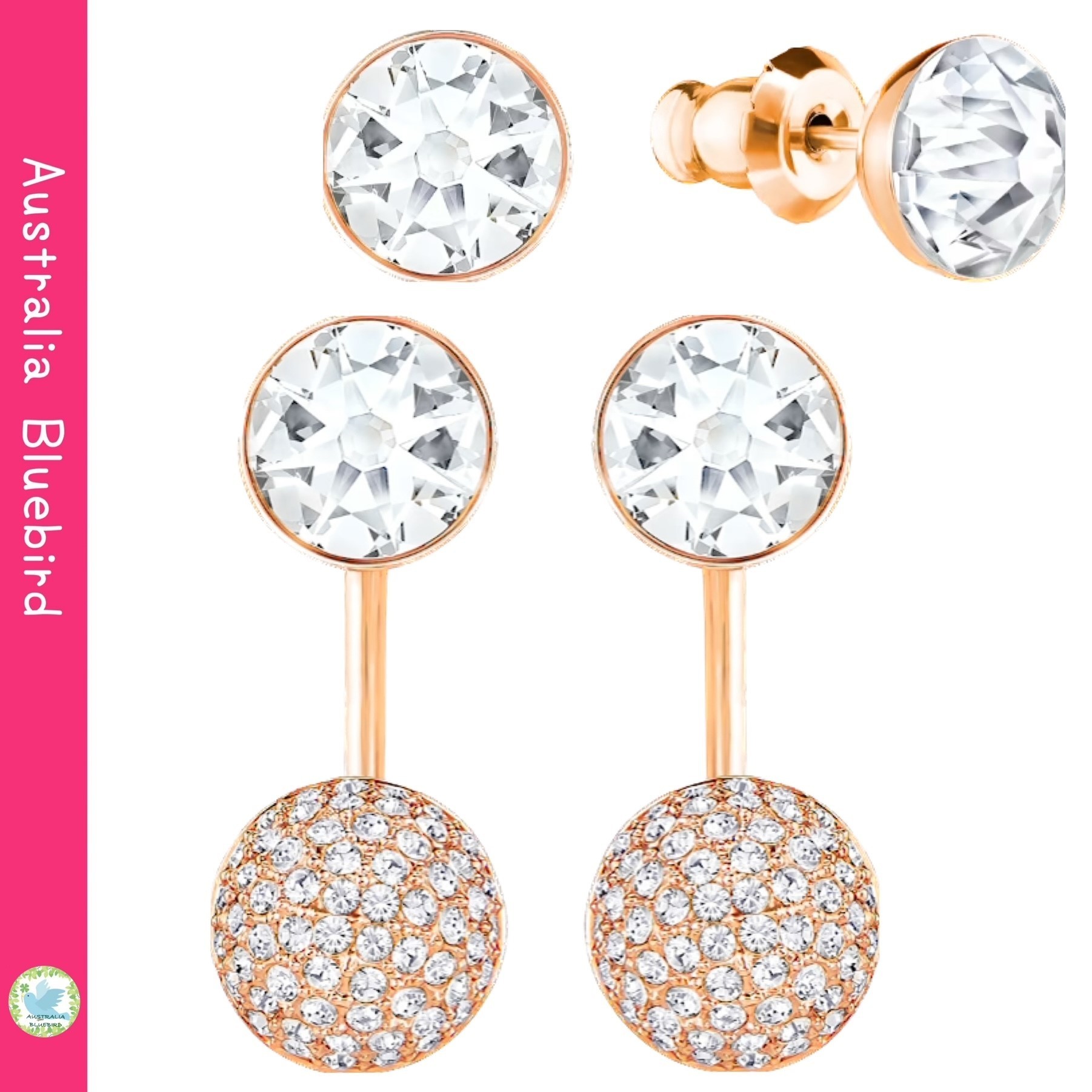 SALE★SWAROVSKI★Forward イヤージャケット スタッズピアス 2cm