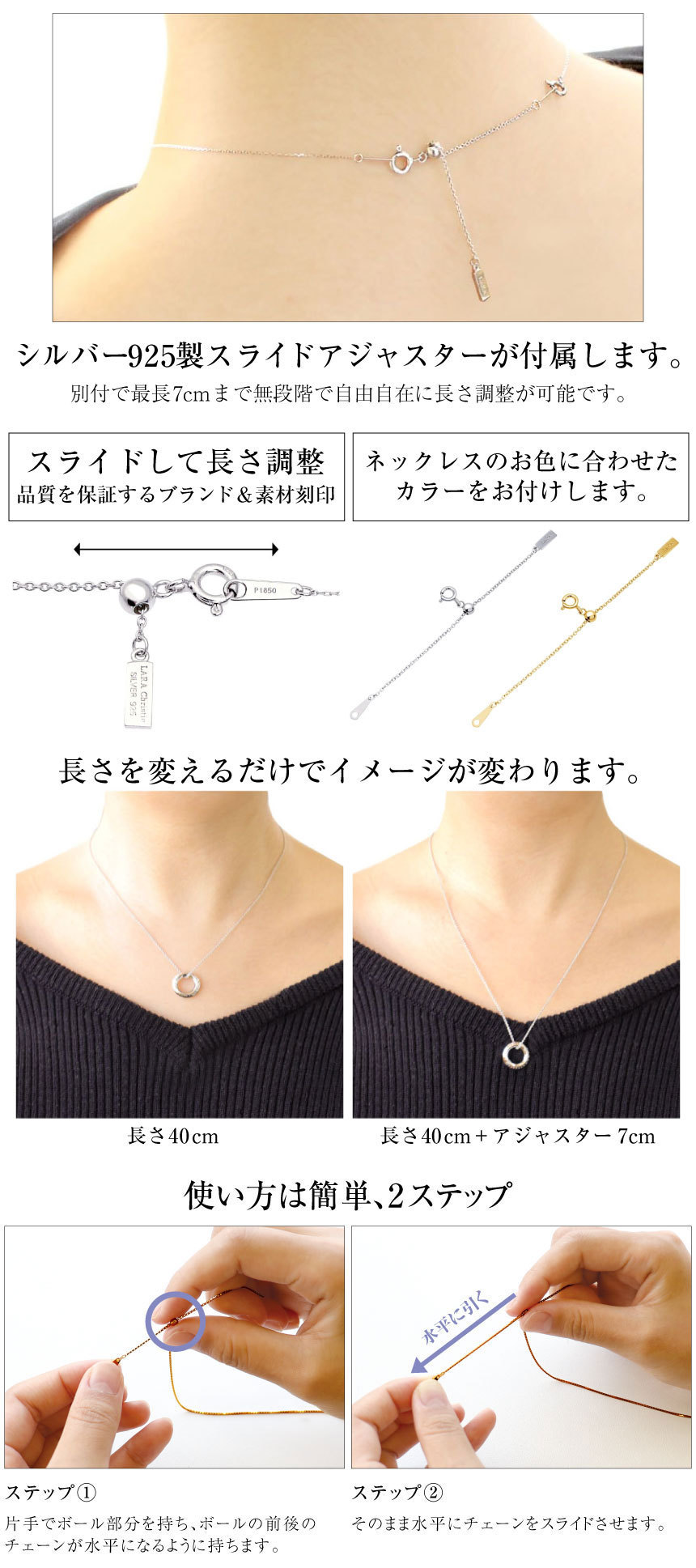 ララクリスティー ネックレス レディース ダイヤモンド 0.3ctct