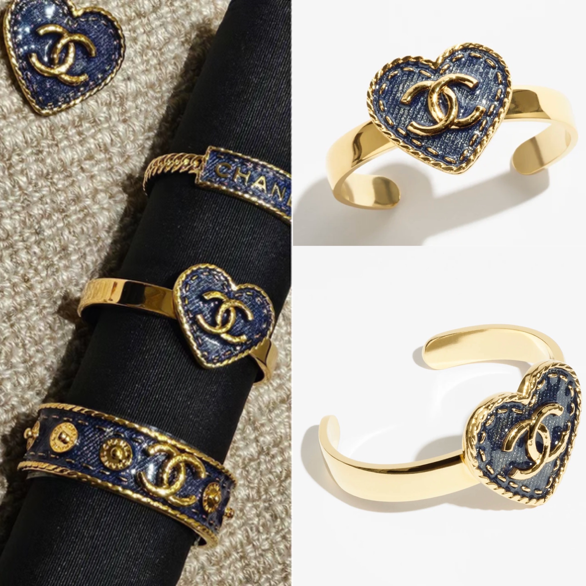 【手元に欠かせないアイテム♪】CHANEL バングル デニム ハート