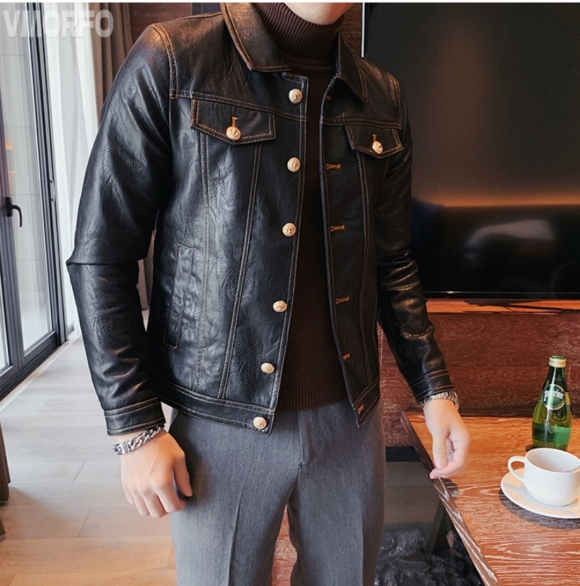 レザージャケット シングルブレスト ショート丈 アメリカン 上品