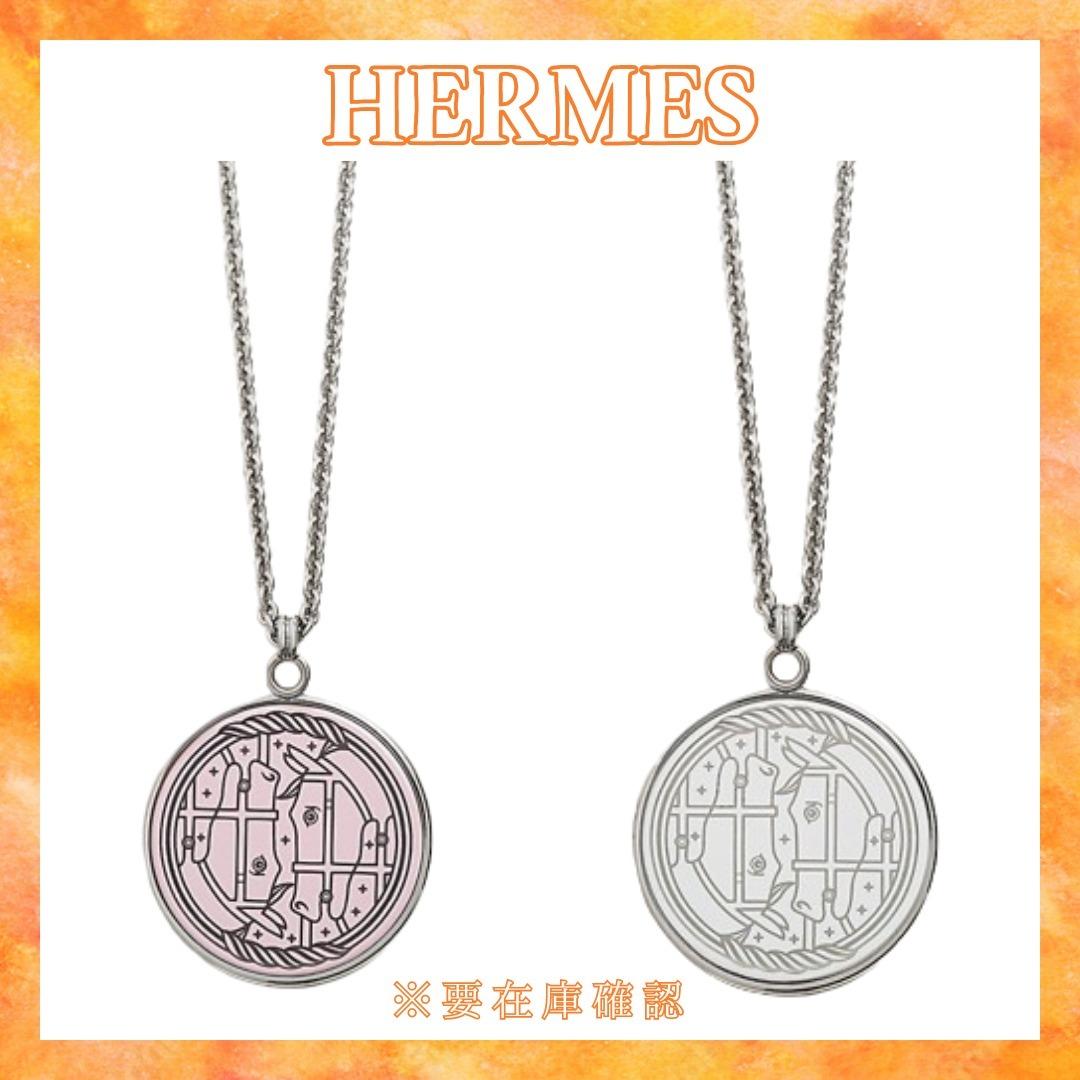 （HERMES）Medaille Quadrige necklace GM