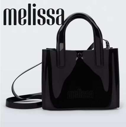 Melissa Shoulder Bags Casual Style Plain PVC Clothing Office Style Crossbody Logo