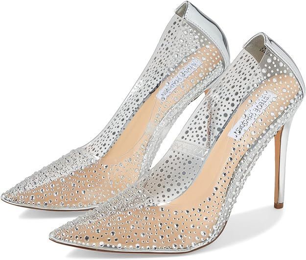Steve Madden クリア ラインストーン装飾 パンプス 10cm ヒール