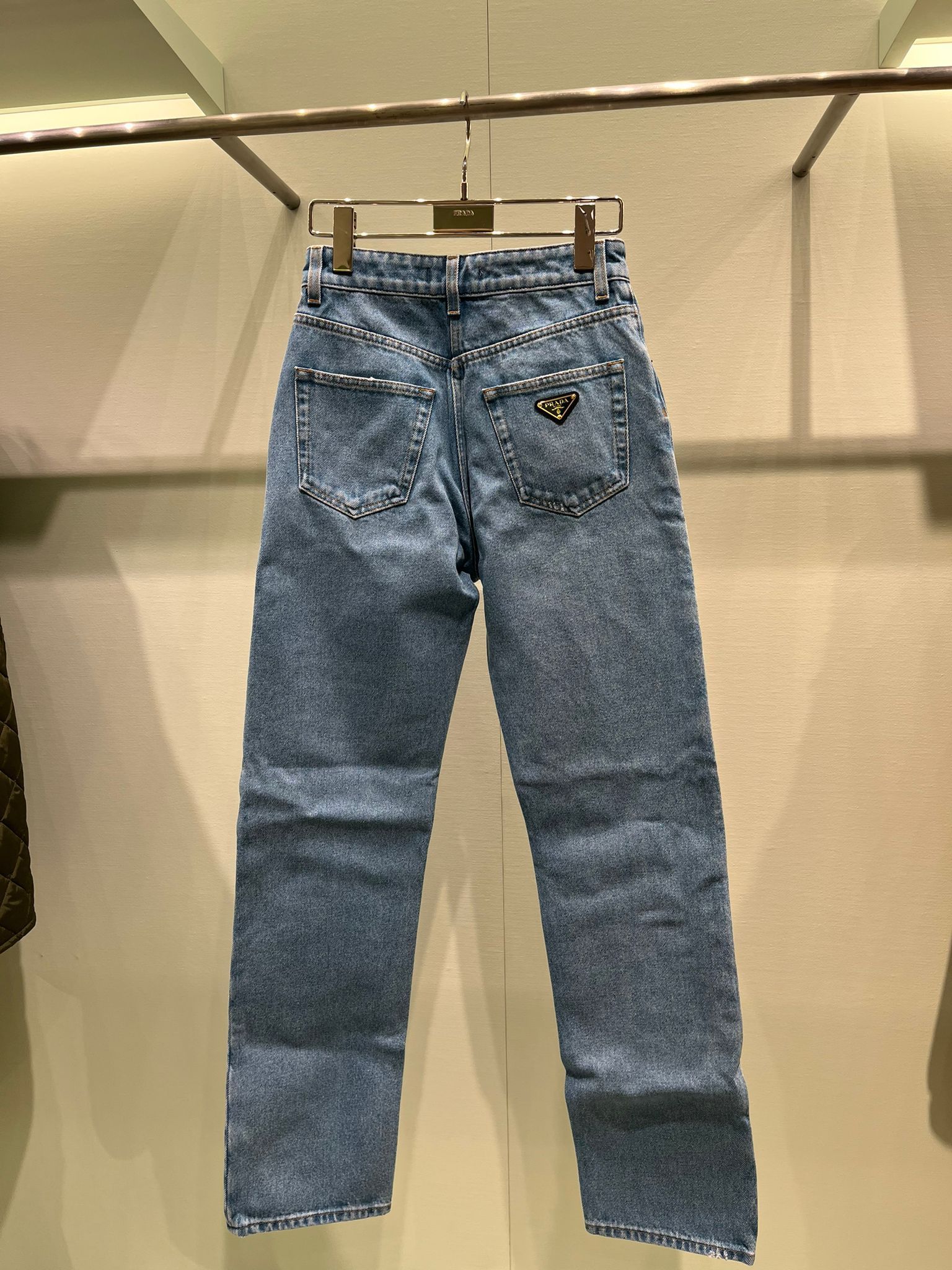 【希少】PRADA ロゴ 5ポケット デニム ジーンズ スカイブルー TWICE サナさん着用 PRADA 5ポケット デニムジーンズ (PRADA