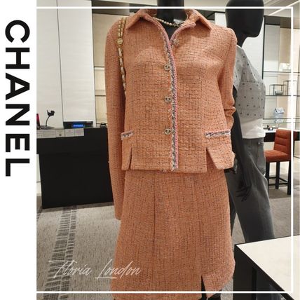 CHANEL Dresses Tweed Office Style Elegant Style Formal Style  Dresses