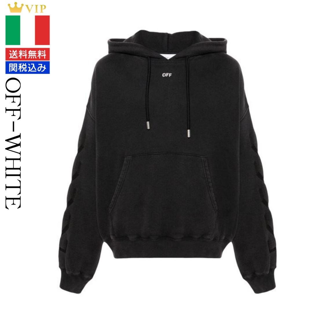 VIP【関税送料無料】希少 Off-White LOGO COTTON HOODIE