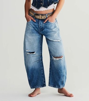 FREE PEOPLE デニム パンツ ボトム ワイド ジーンズ Free People(フリーピープル) デニム・ジーパン(レディース