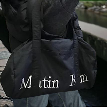 Matin Kim Boston & Duffles Unisex Street Style Logo Boston & Duffles