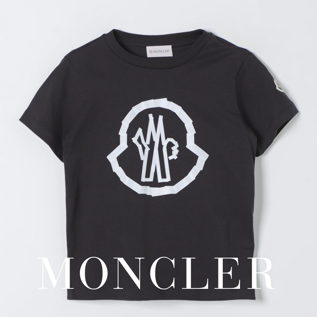 MONCLER2023春夏新作キッズ LUNAR NEW YEAR 半袖Tシャツ 4A/6A MONCLER2023春夏キッズ レタリングロゴ入り 半袖Tシャツ 4A/6A
