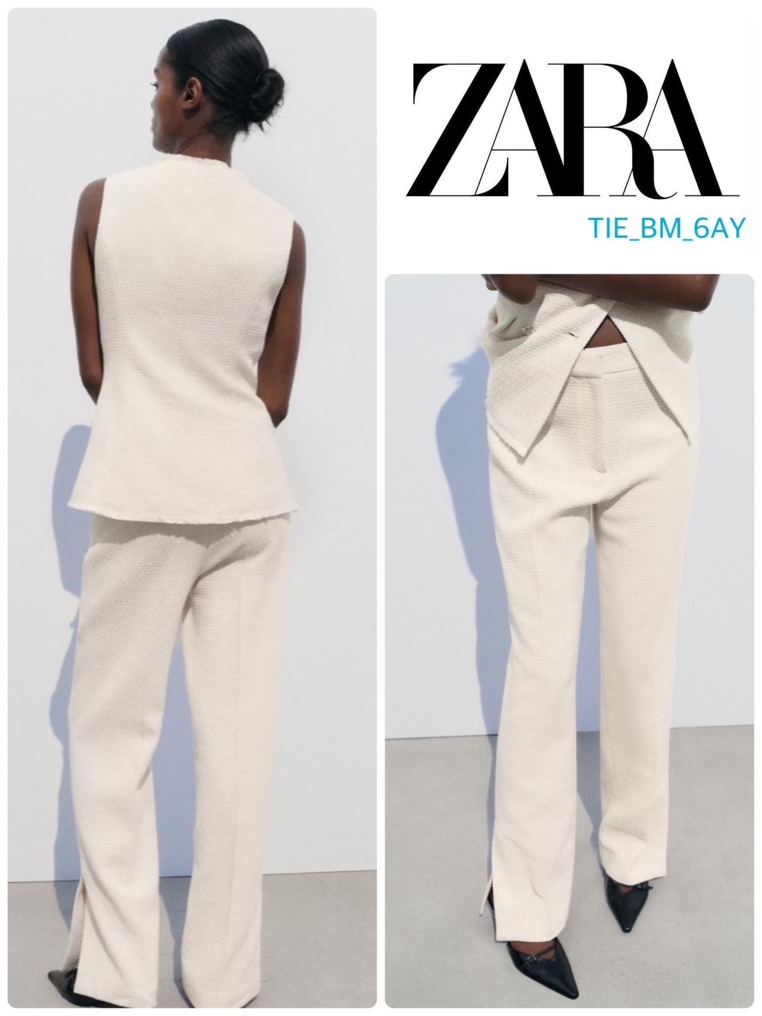 24SS new/Max Mara ジェルタクロップドパンツ Pants Black ボトムス
