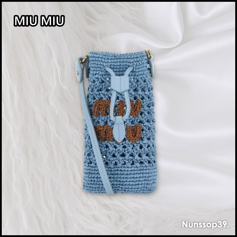 《MIU MIU》 5ND017 2DO1 F03RA ラピア バケットバッグ