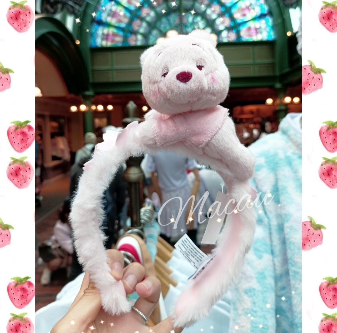 香港ディズニー★プーさんふわもふ春デザインカチューシャ