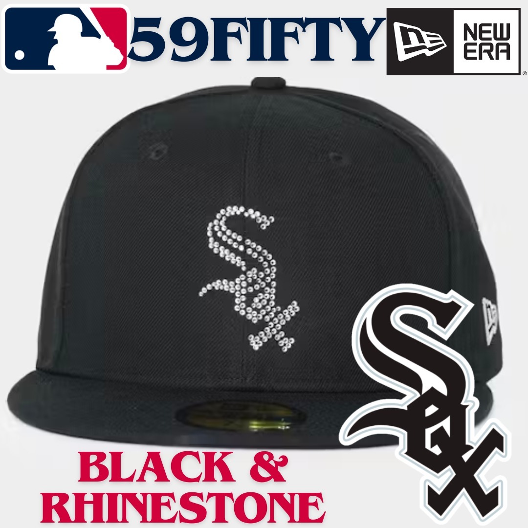 【US限定】NEW ERA 59FIFTY Chicago White Sox Black Rhinestone