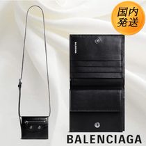 【国内発送★BALENCIAGA】LE CAGOLE ストラップ付きウォレット