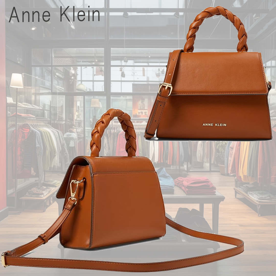【Anne Klein】編み込みトップハンドル サッチェル