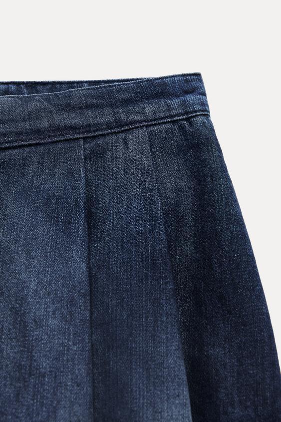 ZARA】ZW COLLECTION レーザープリント ミディスカート ボトムス