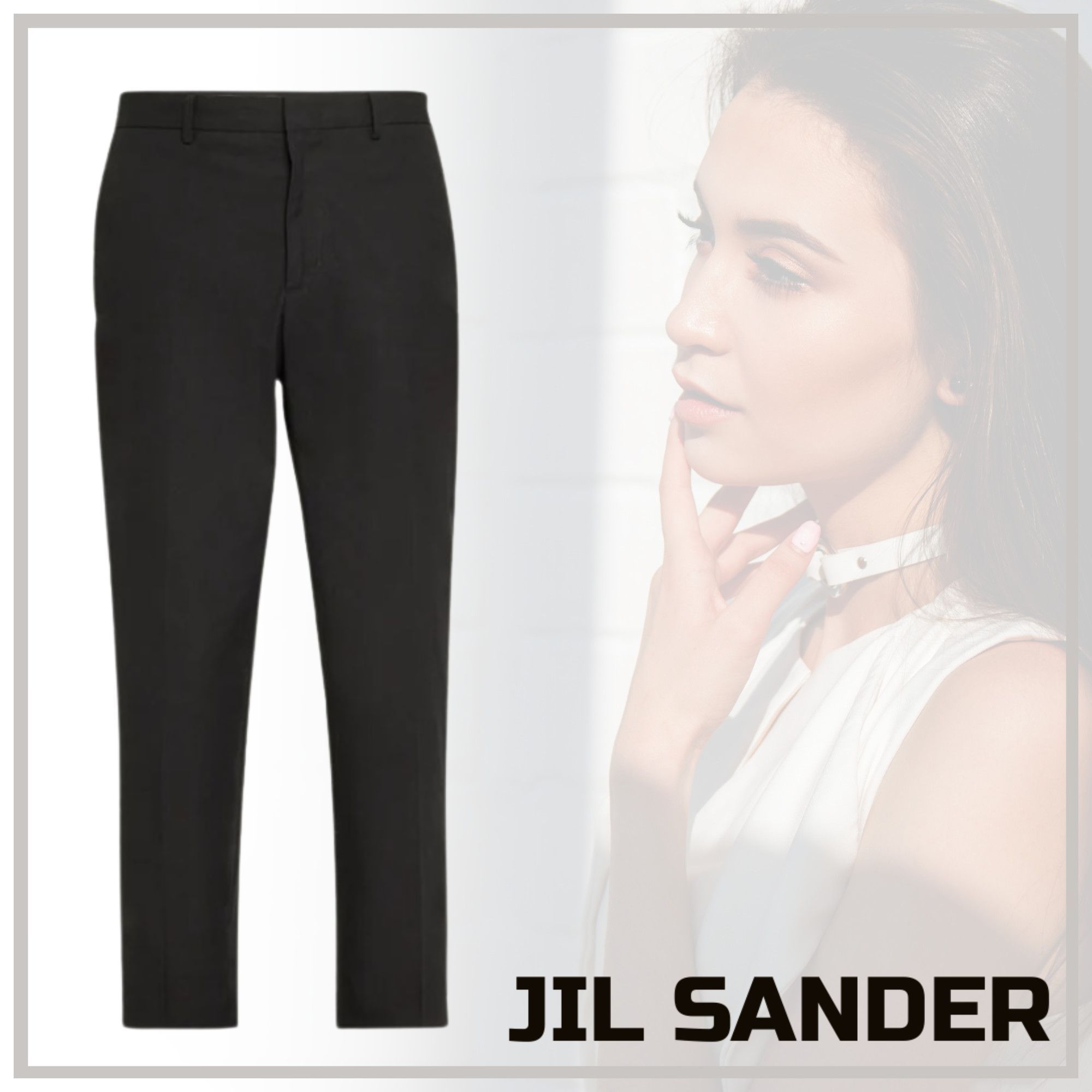 シンプルな【Jil Sander】ウォッシュド コットンパンツ 24SS新作
