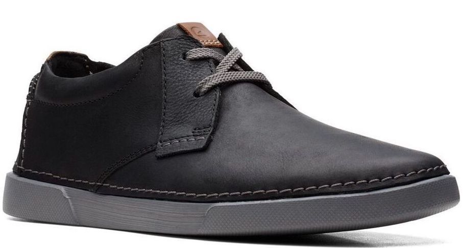 CLARKS ブラック スニーカー レザー レースアップ ビジネス