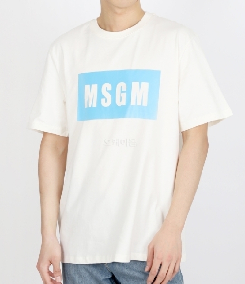 MSGM｜SHORT-SLEEVED ROUND NECK T-SHIRTS (3640MM520 24700