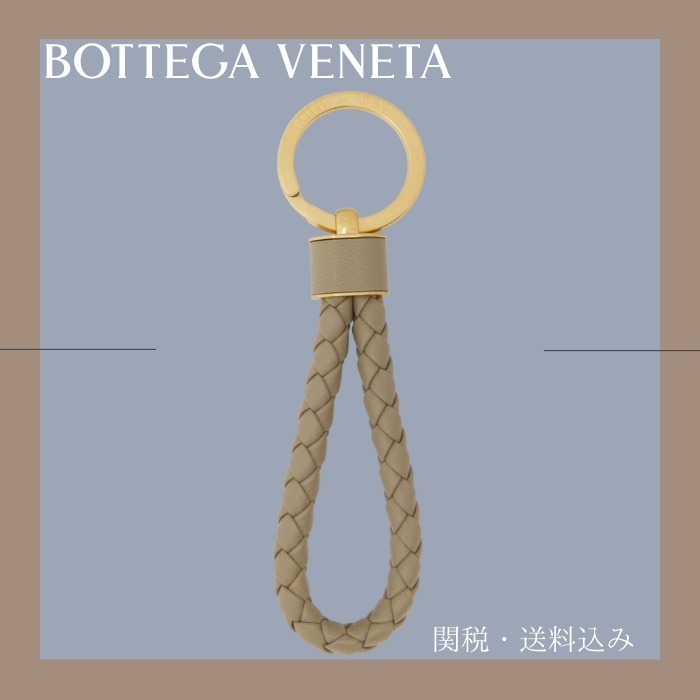 BOTTEGA VENETAボッテガ★トープ Intrecciato キーリング