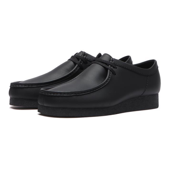 国内配送 CLARKS WALLABEE EVO WP BLACK LEATHER