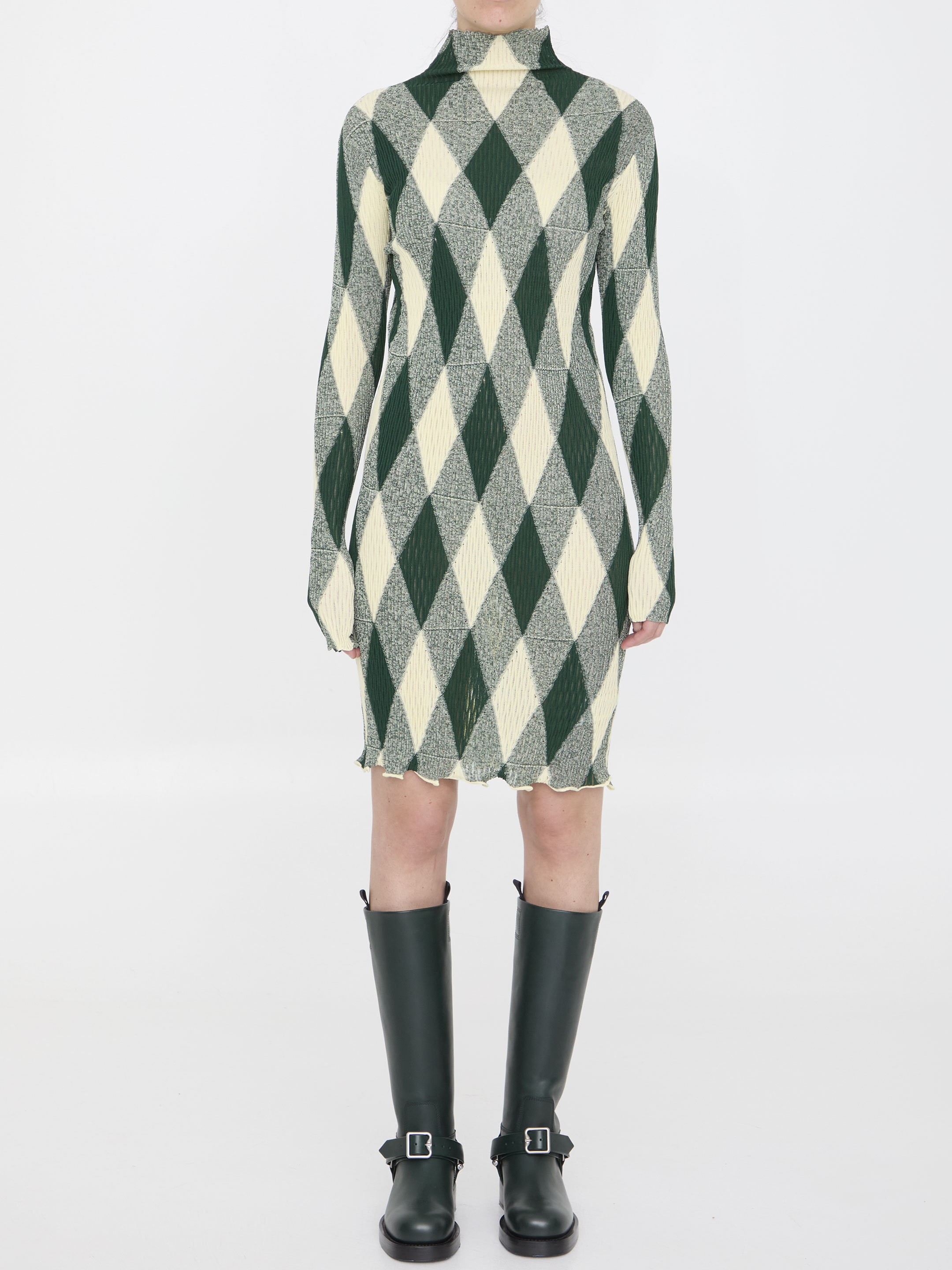 ワンピース Burberry Argyle motif dress