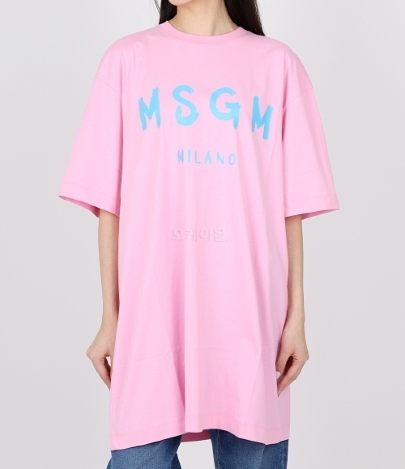 MSGM｜SHORT-SLEEVED ROUND NECK T-SHIRTS (3641MDA510 2470