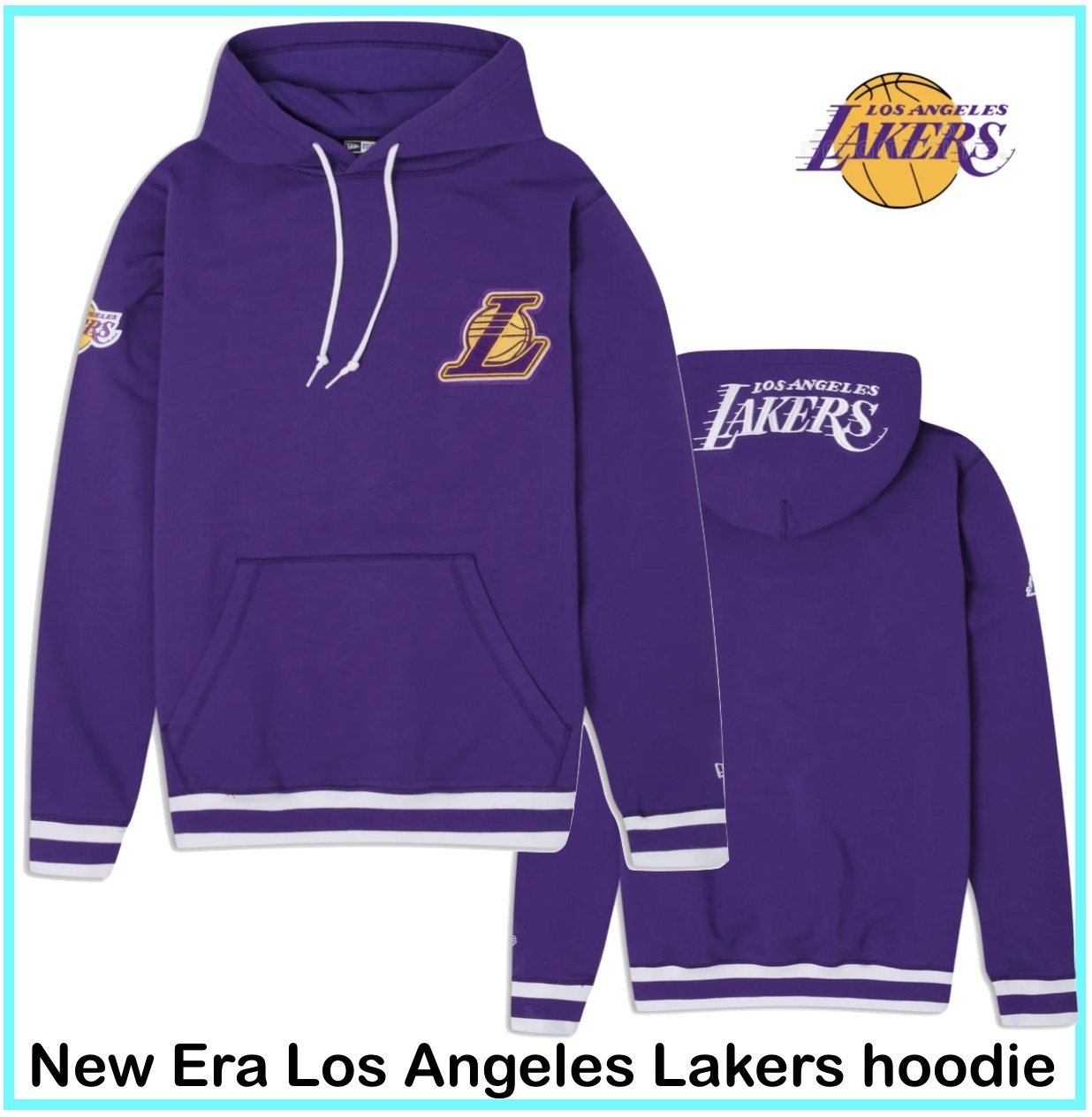 【アメリカ発売☆New Era】ロゴフーディー☆Los Angeles Lakers