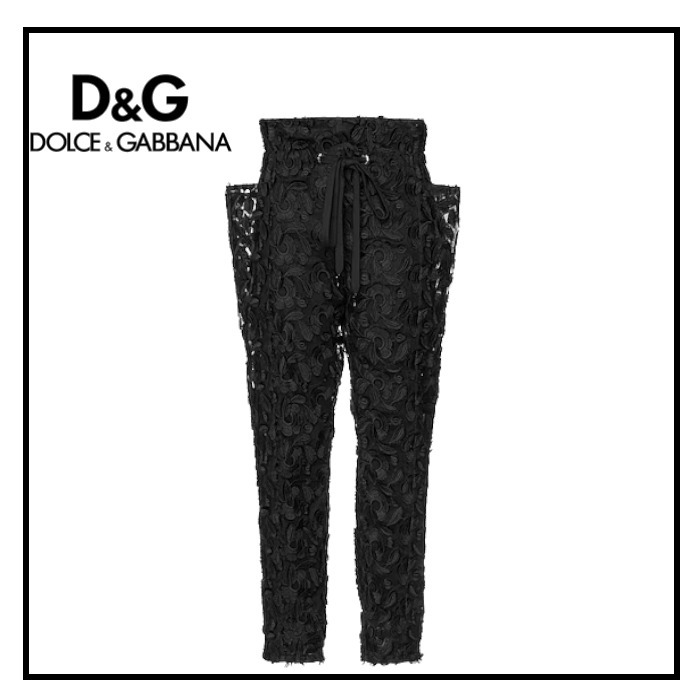 【BIGSALE!!】DOLCE＆GABBANA チュールレース パンツ 黒