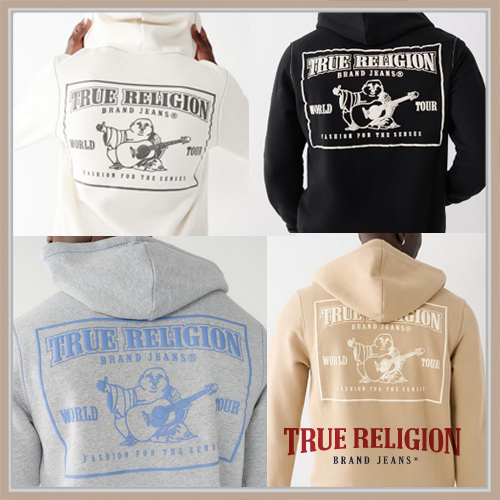 【TRUE RELIGION】ビッグ T フーデッド ジップパーカー HOODIE