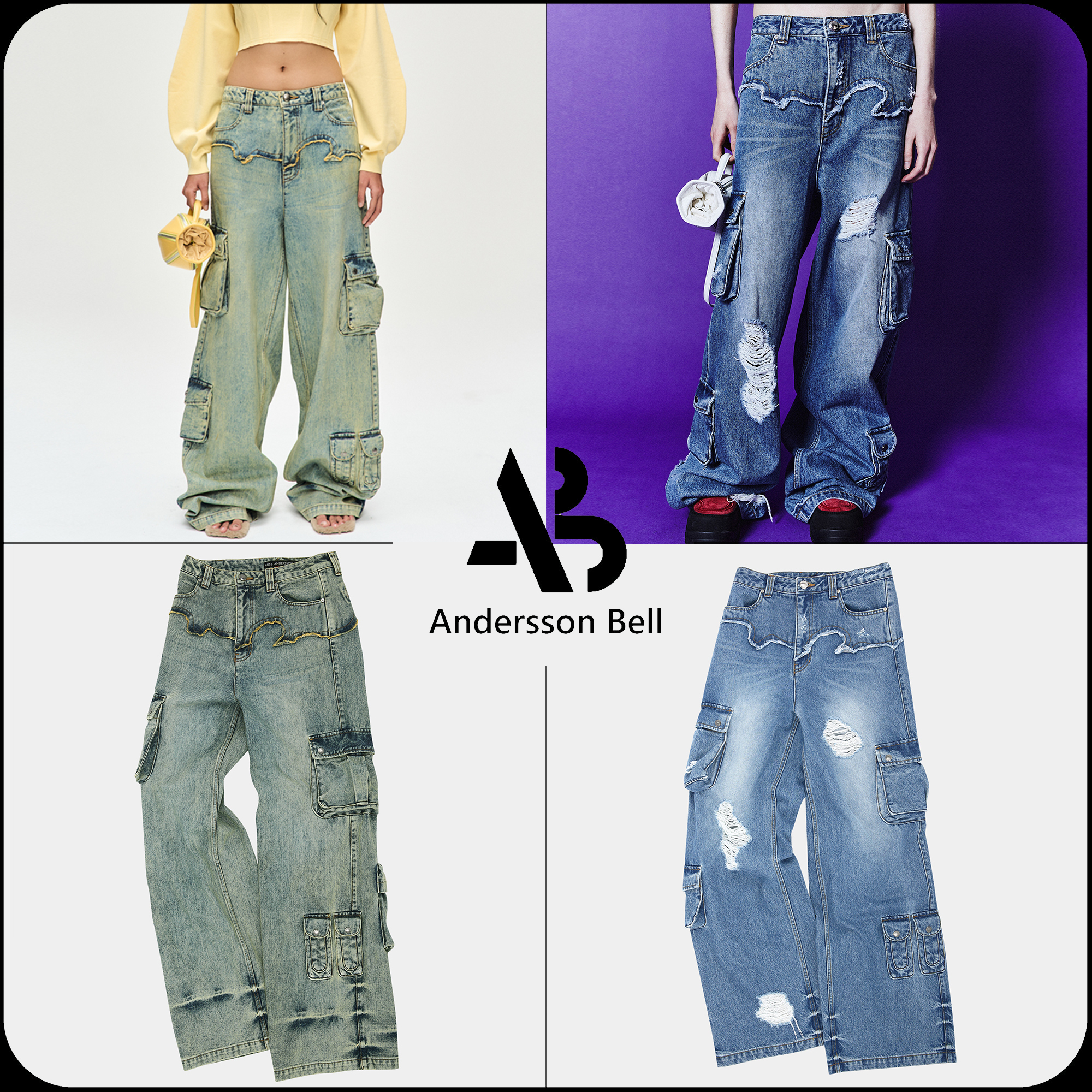 [ANDERSSON BELL]★SIMIZ DENIM CARGO-JEANS