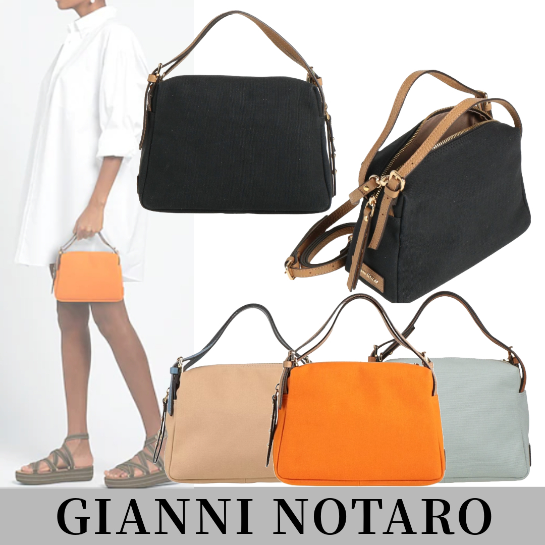 完売前に◆GIANNI NOTARO キャンバス ハンドバッグ ショルダー