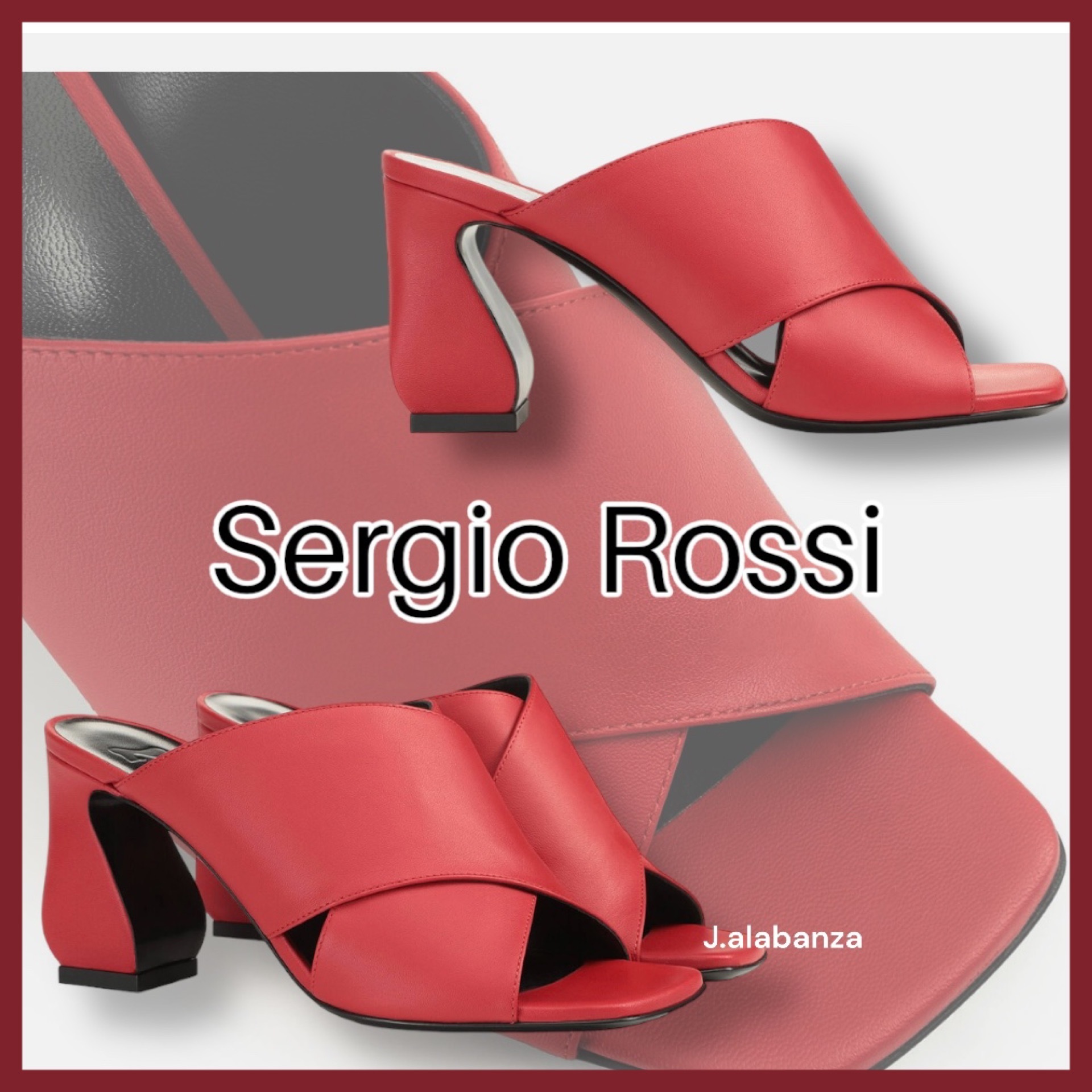 セルジオロッシ☆カーマインレッドSI ROSSI サンダル