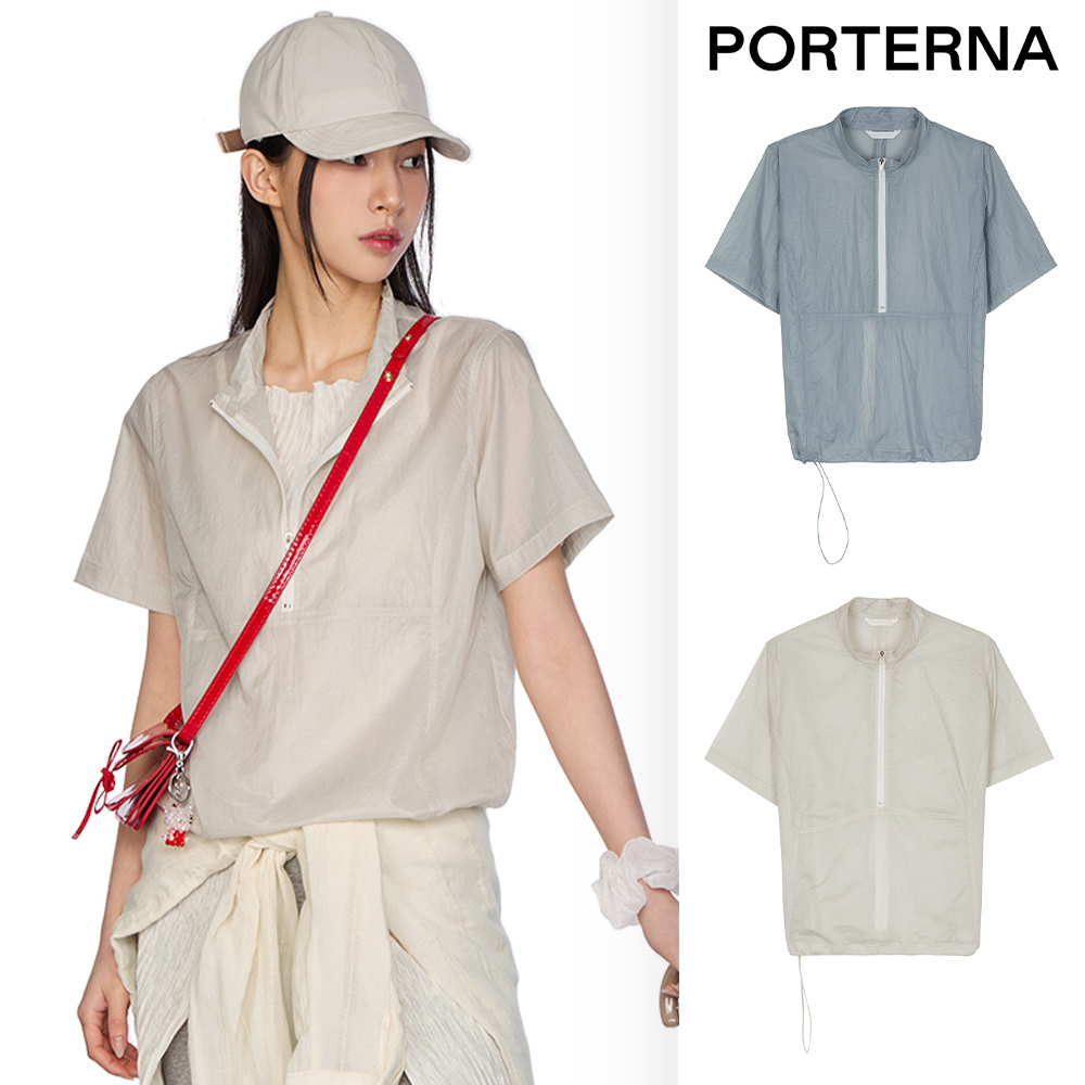 【PORTERNA】Bebe half zip-up T-shirt