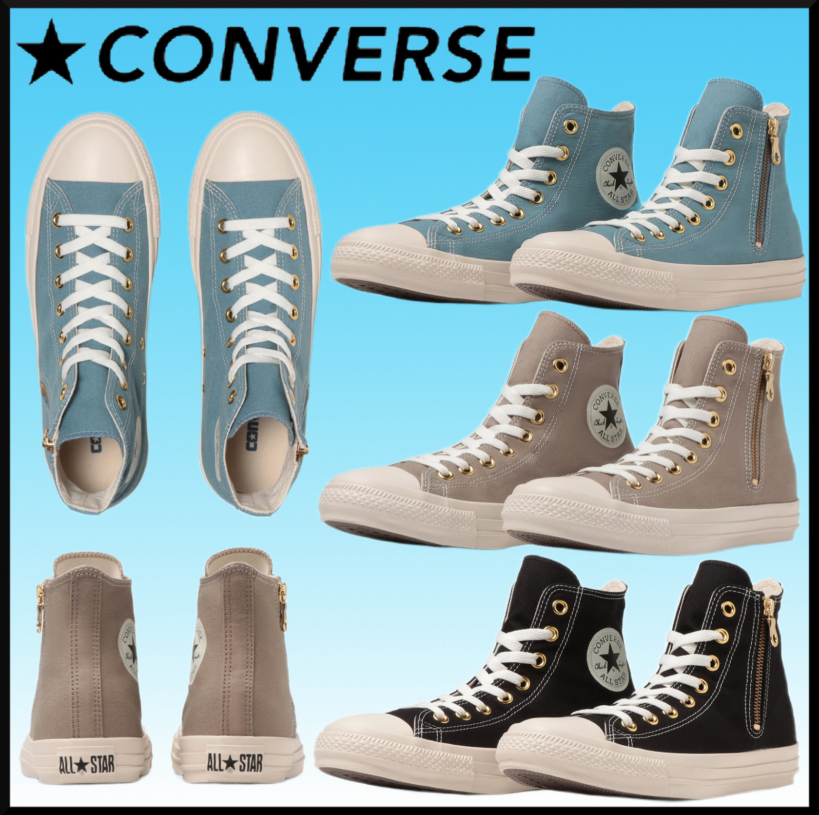 人気★CONVERSE ALL STAR GOLDZIP Ⅲ HI★スニーカー ハイカット