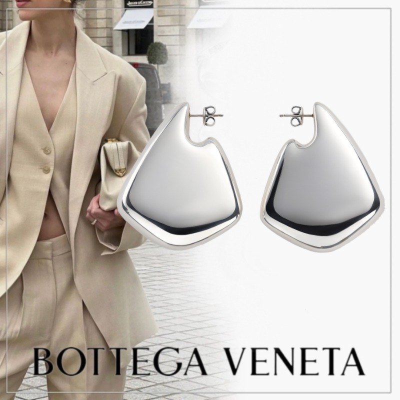 BOTTEGA VENETA◆スターリングシルバー ラージ フィン ピアス