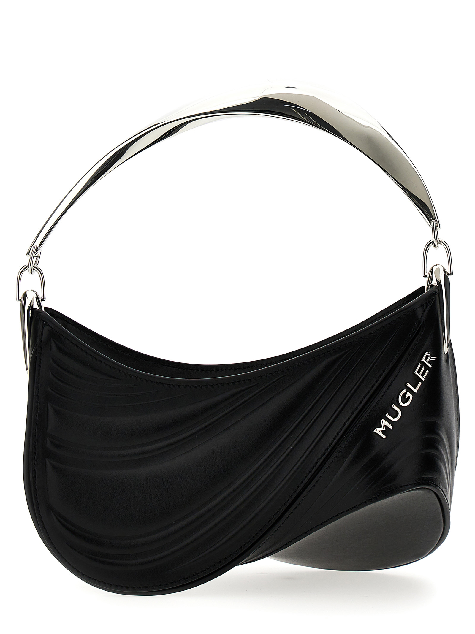 ハンドバッグ MUGLER 'Small Embossed Spiral Curve 01' handbag