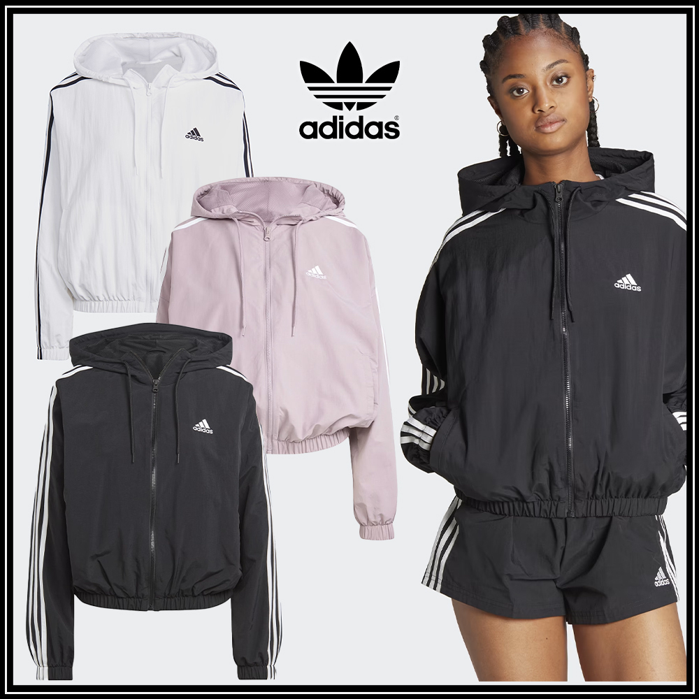 人気【Adidas】Essential 3S Woven Windbreaker 3色◆送料込