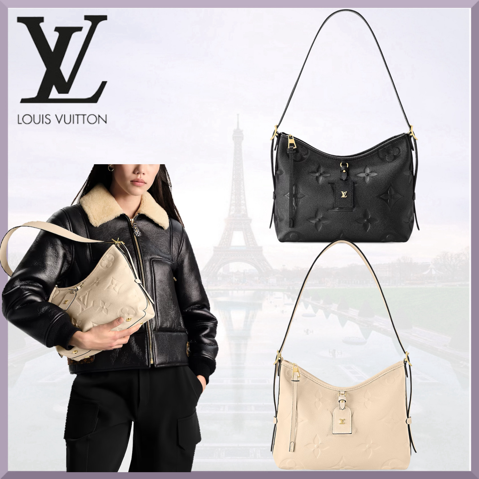 早く届く国内発送【LOUIS VUITTON】キャリーオールジップ NM PM