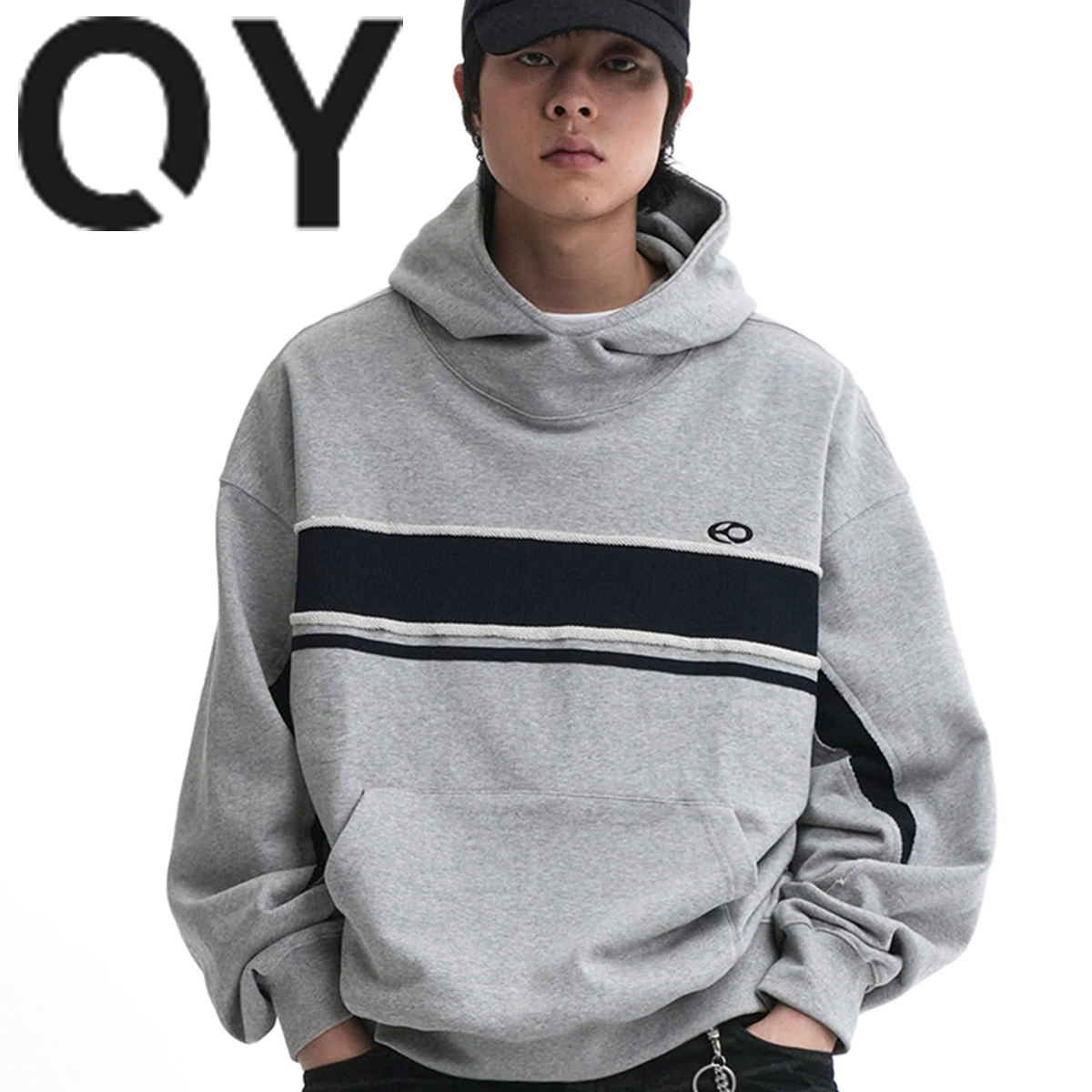 ★OY★F.C.B HOODIE-GREY★正規品/韓国直送料込/ユニセックス