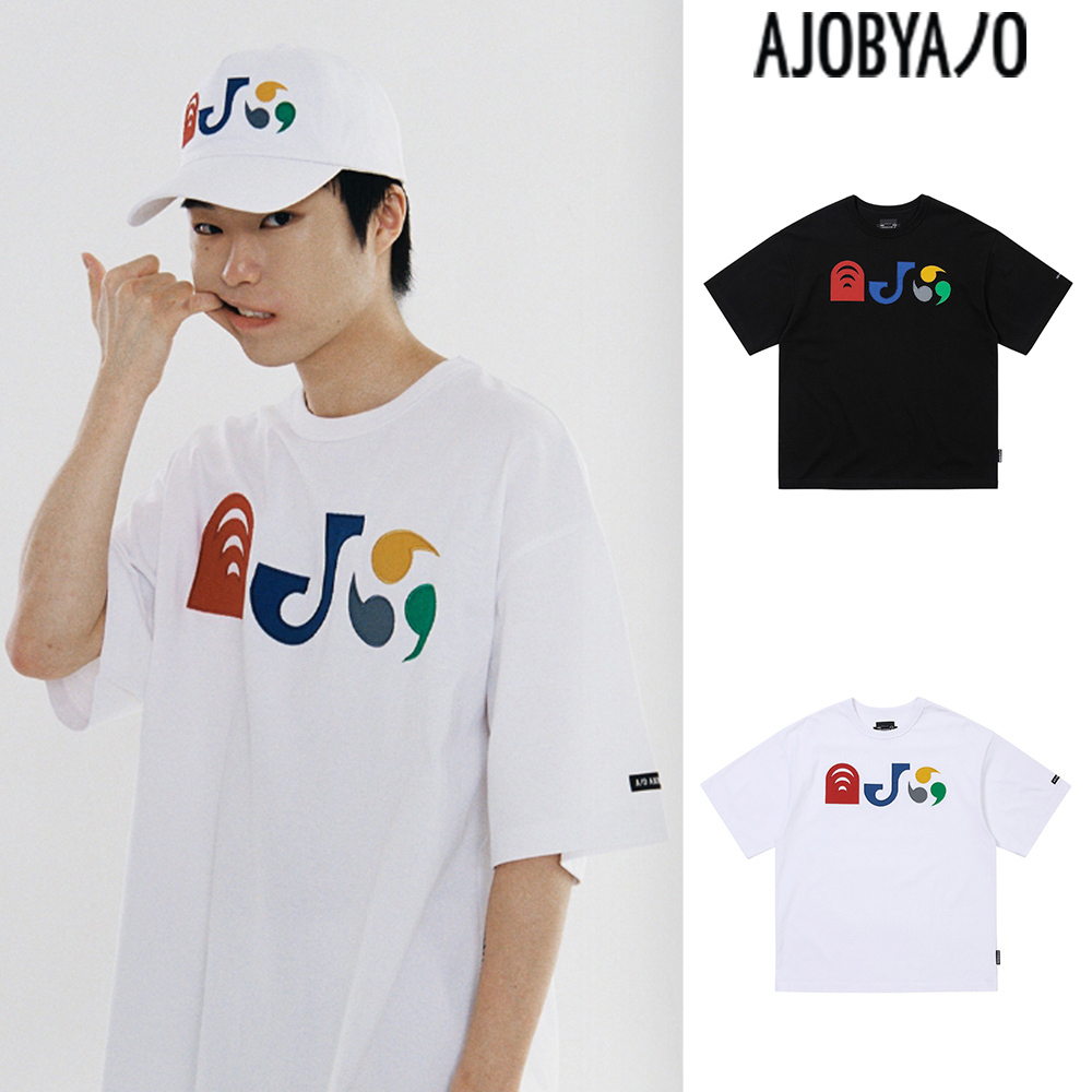 【AJO AJOBYAJO】24SS★ [PBA] AJO Pictogram Nylon Applique T