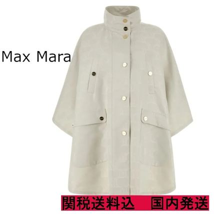 ポンチョ・ケープ Max Mara Max Mara Jackets White (2524736122600 10501001) ホワイト（白）系 Max Mara(マックスマーラ) ポンチョ・ケープ