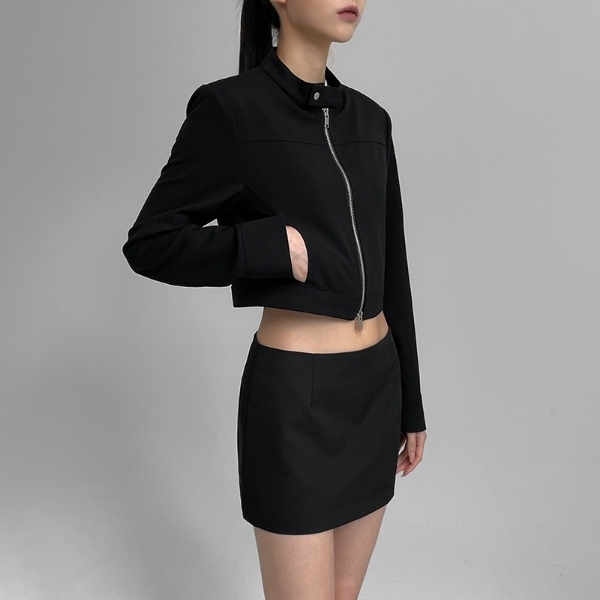 【BLACK UP DOMINIC SERIES】クロップ集業ジャケット★2色 BLACK UP DOMINIC SERIES】クロップ集業ジャケット☆2色