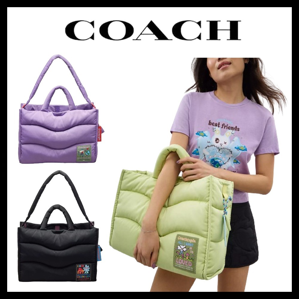 【Coach】Coachtopia Loop Quilted Wavy Tote ◆国内発送◆