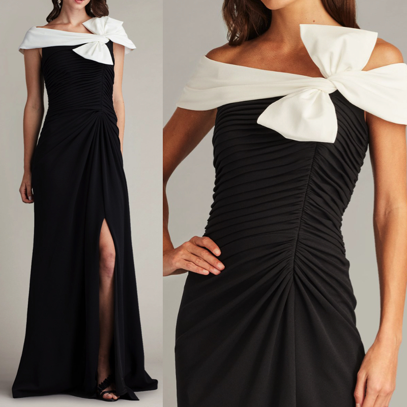 ☆TADASHI SHOJI リボンマキシ丈ロングドレス☆